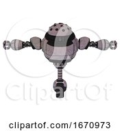 Bot Containing Black Sphere Cam Design And Heavy Upper Chest And Unicycle Wheel Dark Sketch T Pose
