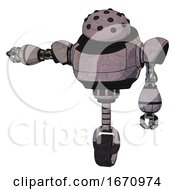 Poster, Art Print Of Bot Containing Black Sphere Cam Design And Heavy Upper Chest And Unicycle Wheel Dark Sketch Arm Out Holding Invisible Object