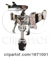 Automaton Containing Dual Retro Camera Head And Communications Array Head And Light Chest Exoshielding And Stellar Jet Wing Rocket Pack And No Chest Plating And Unicycle Wheel Halftone Sketch