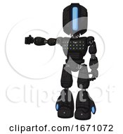 Cyborg Containing Round Head And Large Vertical Visor And Light Chest Exoshielding And Chest Green Blue Lights Array And Light Leg Exoshielding Toon Black Scribbles Sketch