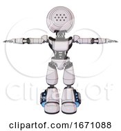 Automaton Containing Dots Array Face And Light Chest Exoshielding And Ultralight Chest Exosuit And Light Leg Exoshielding And Megneto Hovers Foot Mod White Halftone Toon T Pose
