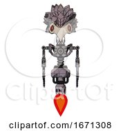 Poster, Art Print Of Automaton Containing Bird Skull Head And Red Line Eyes And Bird Feather Design And Light Chest Exoshielding And No Chest Plating And Jet Propulsion Sketch Pad Wet Ink Smudge Front View