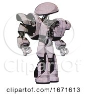 Poster, Art Print Of Android Containing Dome Head And Heavy Upper Chest And Heavy Mech Chest And Light Leg Exoshielding And Stomper Foot Mod Sketch Pad Dots Pattern Hero Pose