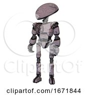 Robot Containing Dome Head And Light Chest Exoshielding And Chest Valve Crank And Ultralight Foot Exosuit Dark Sketch Doodle Standing Looking Right Restful Pose