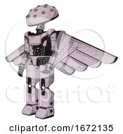 Poster, Art Print Of Robot Containing Metal Knucklehead Design And Light Chest Exoshielding And Ultralight Chest Exosuit And Pilots Wings Assembly And Prototype Exoplate Legs Sketch Pad Dirty Smudge Facing Right View