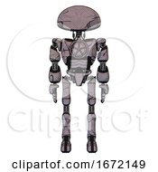 Poster, Art Print Of Robot Containing Dome Head And Light Chest Exoshielding And Chest Valve Crank And Ultralight Foot Exosuit Dark Sketch Doodle Front View