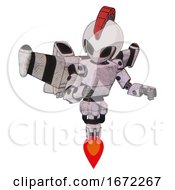 Poster, Art Print Of Cyborg Containing Grey Alien Style Head And Black Eyes And Galea Roman Soldier Ornament And Helmet And Light Chest Exoshielding And Prototype Exoplate Chest 