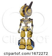 Cyborg Containing Round Head And Maru Eyes And Head Winglets And Light Chest Exoshielding And No Chest Plating And Light Leg Exoshielding And Megneto Hovers Foot Mod Construction Yellow Halftone