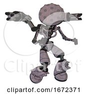 Poster, Art Print Of Bot Containing Metal Knucklehead Design And Light Chest Exoshielding And Minigun Back Assembly And No Chest Plating And Light Leg Exoshielding And Spike Foot Mod Dark Sketch Fight Or Defense Pose