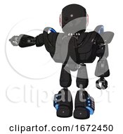 Droid Containing Round Head And First Aid Emblem And Heavy Upper Chest And Heavy Mech Chest And Battle Mech Chest And Light Leg Exoshielding And Megneto Hovers Foot Mod And Cat Face Dirty Black