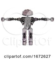 Poster, Art Print Of Robot Containing Metal Knucklehead Design And Heavy Upper Chest And No Chest Plating And Prototype Exoplate Legs Dark Sketch T-Pose