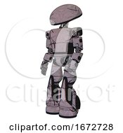 Poster, Art Print Of Robot Containing Dome Head And Light Chest Exoshielding And Prototype Exoplate Chest And Light Leg Exoshielding And Stomper Foot Mod Dark Sketch Doodle Facing Right View
