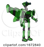 Mech Containing Dual Retro Camera Head And Simple Blue Telescopic Eye Head And Light Chest Exoshielding And Ultralight Chest Exosuit And Stellar Jet Wing Rocket Pack And Ultralight Foot Exosuit