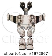 Automaton Containing Dual Retro Camera Head And Light Chest Exoshielding And Prototype Exoplate Chest And Stellar Jet Wing Rocket Pack And Light Leg Exoshielding Halftone Sketch Front View