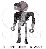 Poster, Art Print Of Cyborg Containing Cable Connector Head And Heavy Upper Chest And No Chest Plating And Ultralight Foot Exosuit Dark Dirty Scrawl Sketch Standing Looking Right Restful Pose