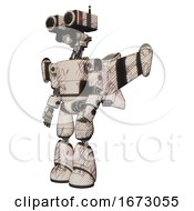 Automaton Containing Dual Retro Camera Head And Light Chest Exoshielding And Prototype Exoplate Chest And Stellar Jet Wing Rocket Pack And Light Leg Exoshielding Halftone Sketch Facing Right View