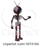 Mech Containing Digital Display Head And Blank Faced Expression And Retro Antennas And Light Chest Exoshielding And No Chest Plating And Ultralight Foot Exosuit Muavewood Halftone Grunge