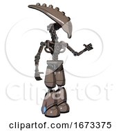 Droid Containing Flat Elongated Skull Head And Light Chest Exoshielding And No Chest Plating And Light Leg Exoshielding Khaki Halftone Interacting