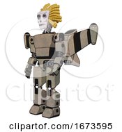 Poster, Art Print Of Android Containing Humanoid Face Mask And Skeleton War Paint And Light Chest Exoshielding And Prototype Exoplate Chest And Stellar Jet Wing Rocket Pack And Prototype Exoplate Legs Grungy Fiberglass