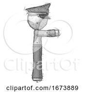 Poster, Art Print Of Sketch Police Man Pointing Right