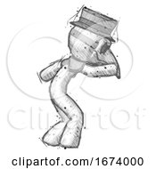 Poster, Art Print Of Sketch Plague Doctor Man Sneaking While Reaching For Something