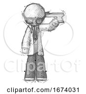 Sketch Doctor Scientist Man Suicide Gun Pose