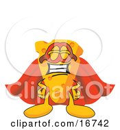 Clipart Picture Of A Wedge Of Orange Swiss Cheese Mascot Cartoon Character In A Super Hero Cape And Mask