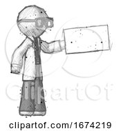 Sketch Doctor Scientist Man Holding Large Envelope