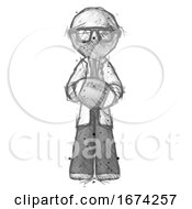 Poster, Art Print Of Sketch Doctor Scientist Man Giving Football To You