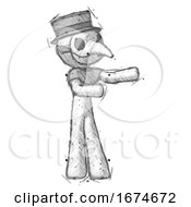 Poster, Art Print Of Sketch Plague Doctor Man Presenting Something To His Left