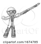 Poster, Art Print Of Sketch Doctor Scientist Man Pen Is Mightier Than The Sword Calligraphy Pose
