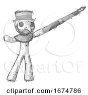 Poster, Art Print Of Sketch Plague Doctor Man Pen Is Mightier Than The Sword Calligraphy Pose