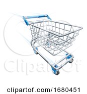 Poster, Art Print Of Fast Shopping Cart Trolley At High Speed