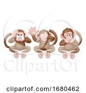 Monkeys See Hear Speak No Evil Cartoon Characters