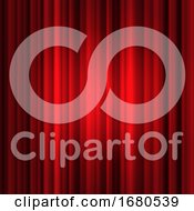 Poster, Art Print Of Red Silk Curtain Background
