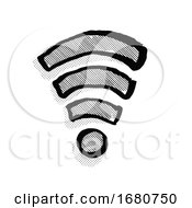 Poster, Art Print Of Wifi Symbol Cartoon Drawing