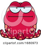 Poster, Art Print Of Cartoon Bored Pink Octopus