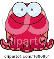 Poster, Art Print Of Cartoon Happy Pink Octopus