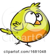 Cartoon Green Bird
