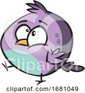 Poster, Art Print Of Cartoon Purple Bird