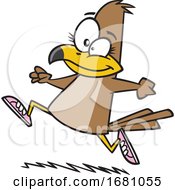 Cartoon Running Falcon by toonaday