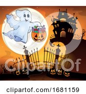 Poster, Art Print Of Trick Or Treating Ghost