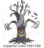 Creepy Tree With Jackolanterns by visekart