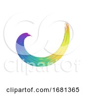 Poster, Art Print Of 3d Abstract Brush Stroke Curl