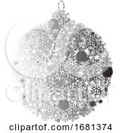 Poster, Art Print Of Silver Christmas Bauble Ornament