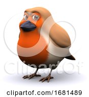 3d Red Breasted Robin