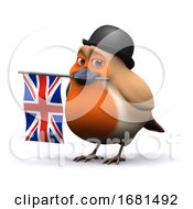 3d Robin Businessman With Union Jack by Steve Young
