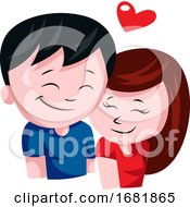 Poster, Art Print Of Young Couple In Love