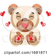 Cute Bear Sending Kisses