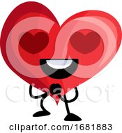 Red Heart With Heart Shaped Eyes